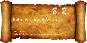Bobrovszky Róza névjegykártya