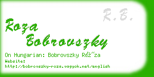 roza bobrovszky business card